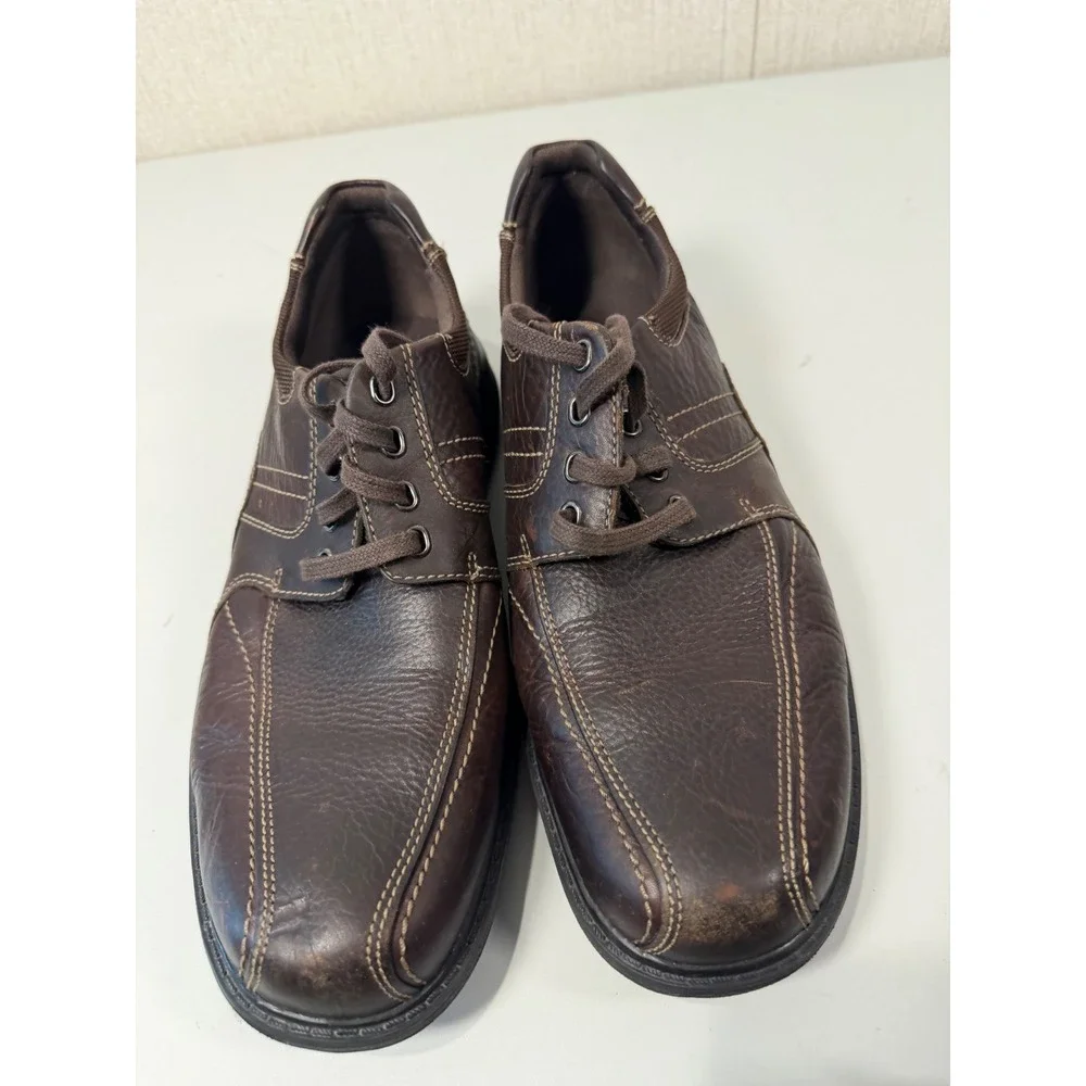 Clarks Mens Brown Leather Lace Up Oxford Shoes Size 12 M 26103260
